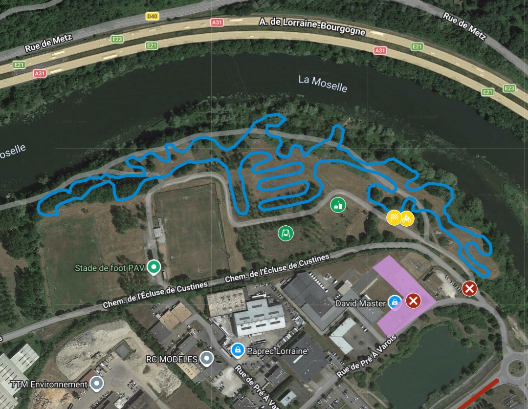 Tracé de la spéciale 12 – Custines